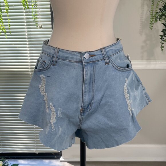 Hot & Delicious | Rhinestone Denim Shorts - Picture 1 of 7